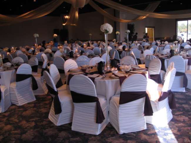 Elegant Maroon & White Reception