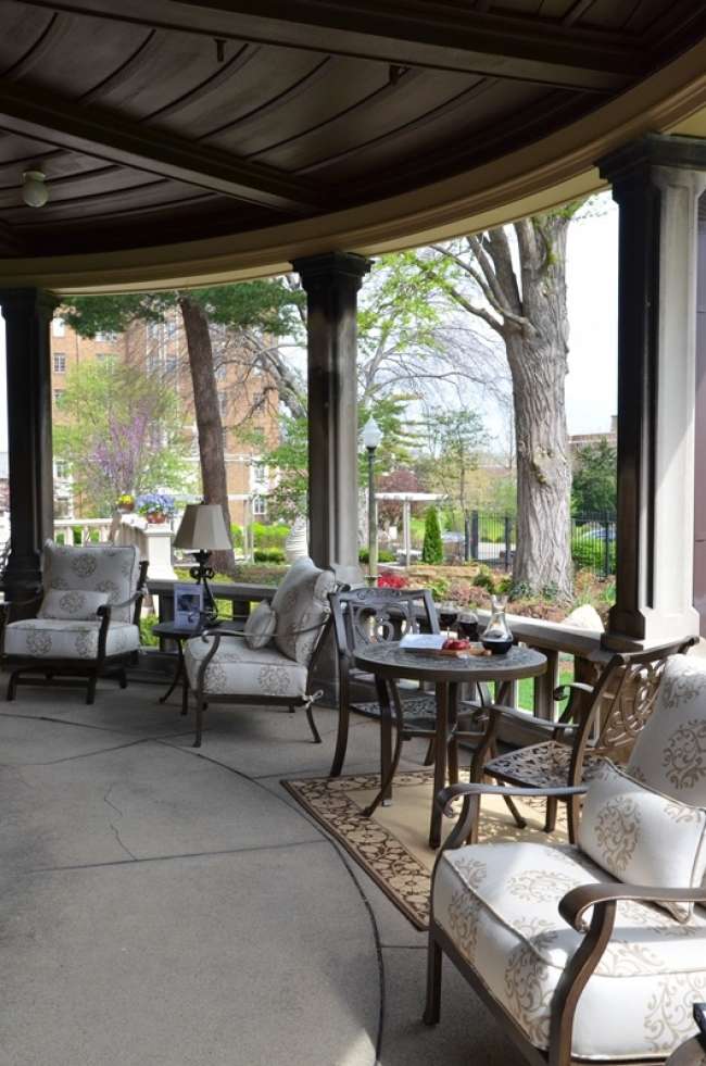 Front porch for outside seating