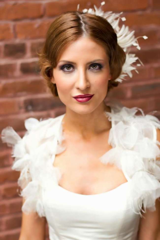 Beautiful bride in white