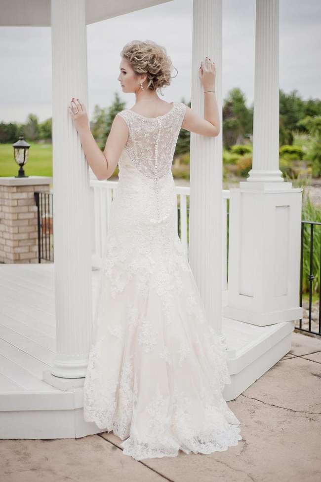 Lace Detailed, Button-Up Gown