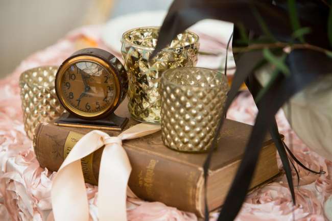 Vintage Votives and Book Decor