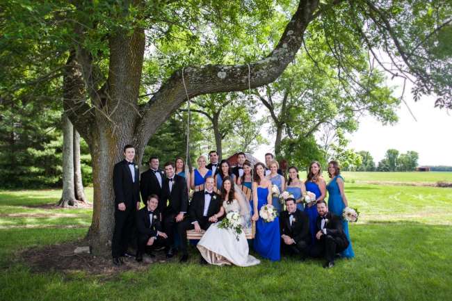 Wedding Party in Shades of Blue