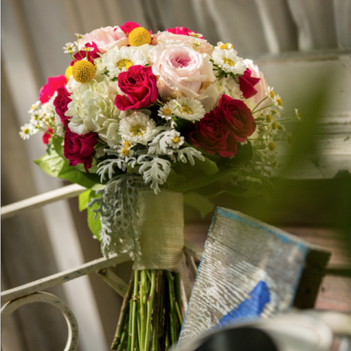 Colorful bridal bouquet